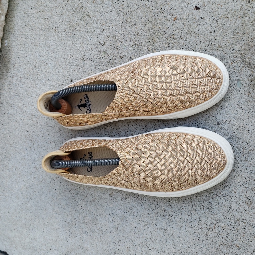 Corkys Skipper Woven Stretch Memory Foam Slip On Loafer Shoes Size 7 Comfort